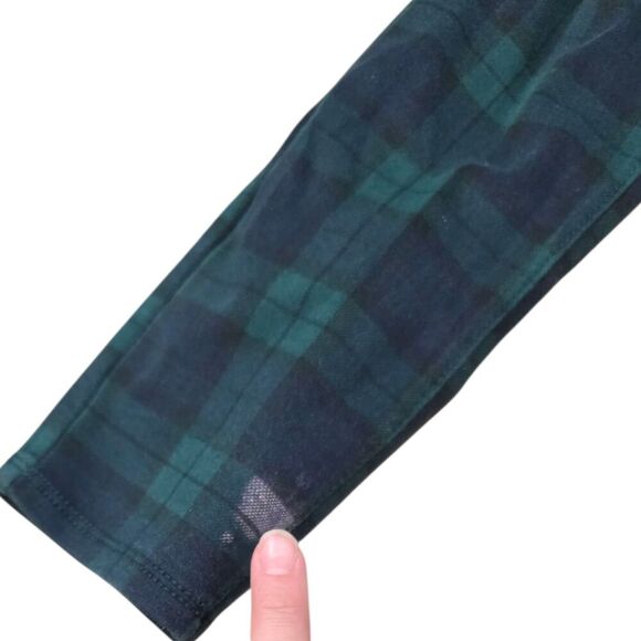 Children's Place Green Tartan Pants 6x/7 - Picture 2 of 3